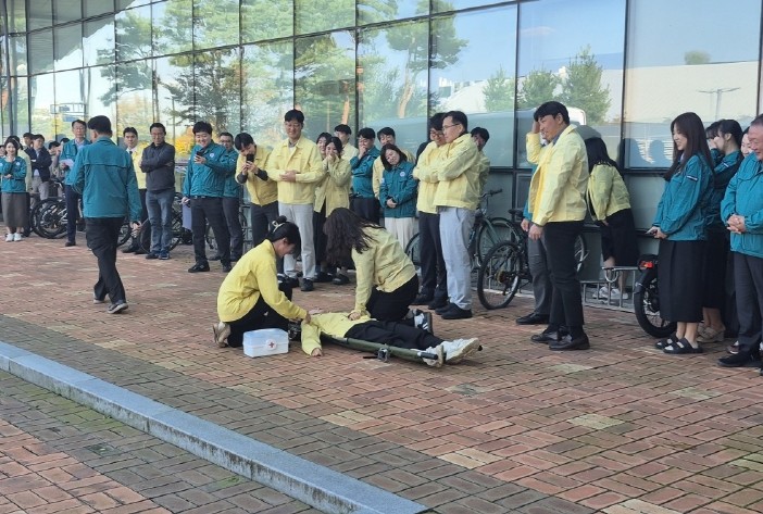 세종시교육청, 전 직원 대상 화재대피...