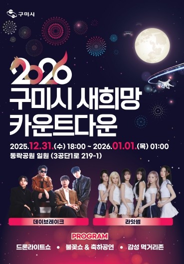 멀리 갈 필요없다…구미, 600대 드론·5천 발 불꽃으로 카운트다운