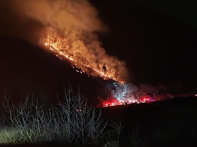 경남 함양 대형산불, 방화로 확인.....